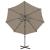 Umbrelă în consolă cu stâlp și LED-uri, taupe, 300 cm GartenMobel Dekor