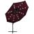 Umbrelă în consolă cu stâlp și LED-uri, roșu bordo, 300 cm GartenMobel Dekor