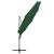 Umbrelă în consolă cu stâlp și LED-uri, verde, 300 cm GartenMobel Dekor