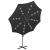 Umbrelă în consolă cu stâlp și LED-uri, negru, 300 cm GartenMobel Dekor