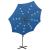 Umbrelă în consolă cu stâlp și LED-uri, albastru azur, 300 cm GartenMobel Dekor