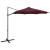Umbrelă în consolă cu stâlp și LED-uri, roșu bordo, 300 cm GartenMobel Dekor
