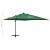 Umbrelă în consolă cu stâlp și LED-uri, verde, 300 cm GartenMobel Dekor