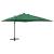 Umbrelă în consolă cu stâlp și LED-uri, verde, 300 cm GartenMobel Dekor
