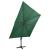 Umbrelă în consolă cu stâlp și LED-uri, verde, 300 cm GartenMobel Dekor
