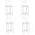 Set mobilier de bar, 5 piese, alb, lemn masiv de pin GartenMobel Dekor