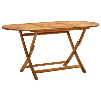 Masă de grădină pliabilă, 160x85x75 cm, lemn masiv de acacia GartenMobel Dekor
