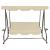 Balansoar de exterior cu copertină, alb nisipiu GartenMobel Dekor