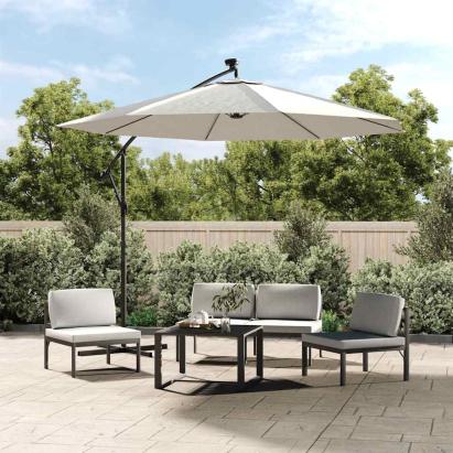 Pânză de schimb umbrelă de soare, alb nisipiu, 300 cm GartenMobel Dekor