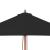 Umbrelă de soare de grădină, stâlp lemn, negru, 150x200 cm GartenMobel Dekor