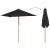 Umbrelă de soare de grădină, stâlp lemn, negru, 150x200 cm GartenMobel Dekor