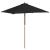 Umbrelă de soare de grădină, stâlp lemn, negru, 150x200 cm GartenMobel Dekor