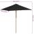 Umbrelă de soare de grădină, stâlp lemn, negru, 150x200 cm GartenMobel Dekor