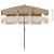Umbrelă de soare de plajă, taupe, 200x125 cm GartenMobel Dekor