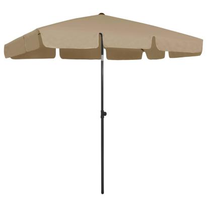 Umbrelă de soare de plajă, taupe, 200x125 cm GartenMobel Dekor