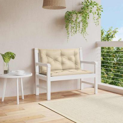 Pernă bancă de grădină, bej, 100x(50+50)x7 cm, material oxford GartenMobel Dekor