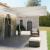 Set stâlp pentru copertină, alb, 600x245 cm, fier  GartenMobel Dekor