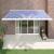 Copertină retractabilă albastru/alb, 4x3 m, textil/aluminiu GartenMobel Dekor