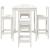 Set mobilier de bar pentru grădină, 5 piese,alb, lemn masiv pin GartenMobel Dekor