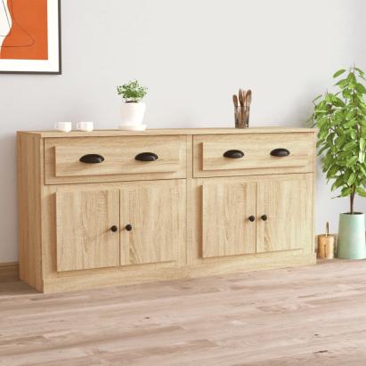 Servante, 2 piese, stejar sonoma, lemn prelucrat GartenMobel Dekor