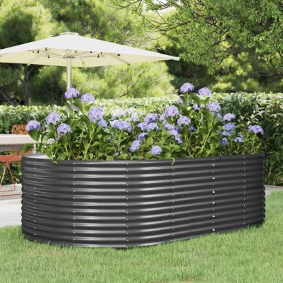 Strat înălțat grădină antracit, oțel vopsit electrostatic GartenMobel Dekor