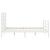 Cadru de pat cu tăblie, dublu, alb, lemn masiv GartenMobel Dekor