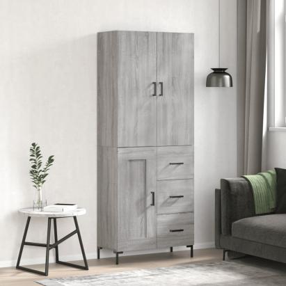 Dulap înalt, gri sonoma, 69,5x34x180 cm, lemn compozit GartenMobel Dekor