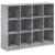 Bibliotecă cu uși, gri beton, 136x37x109 cm, lemn compozit GartenMobel Dekor