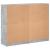 Bibliotecă cu uși, gri beton, 136x37x109 cm, lemn compozit GartenMobel Dekor