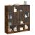 Bibliotecă cu uși stejar fumuriu 136x37x142 cm lemn compozit GartenMobel Dekor