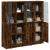 Bibliotecă cu uși stejar fumuriu 136x37x142 cm lemn compozit GartenMobel Dekor