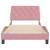 Cadru de pat cu tăblie, roz, 100x200 cm, catifea GartenMobel Dekor