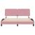 Cadru de pat cu tăblie, roz, 160x200 cm, catifea GartenMobel Dekor