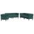 Set canapele, 3 piese, verde închis, material textil GartenMobel Dekor