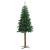 Pom Crăciun artificial subțire lemn și conuri verde 210 cm PVC GartenMobel Dekor