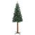 Pom Crăciun artificial subțire, lemn și zăpadă, verde, 180 cm GartenMobel Dekor