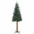 Pom Crăciun artificial subțire, lemn și zăpadă, verde, 210 cm GartenMobel Dekor