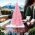 Pom de Crăciun artificial cu suport, roz, 210 cm, PVC GartenMobel Dekor