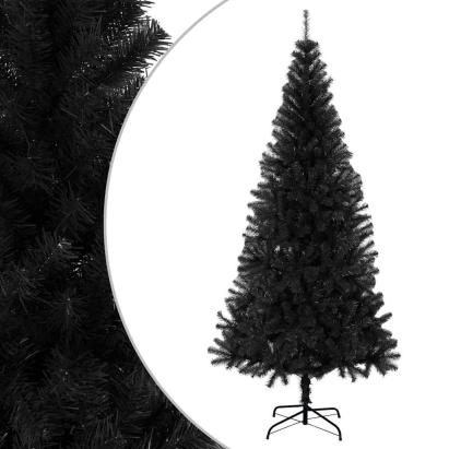 Pom de Crăciun artificial cu suport, negru, 180 cm, PVC GartenMobel Dekor