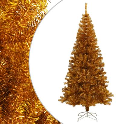 Pom de Crăciun artificial cu suport, auriu, 180 cm, PET GartenMobel Dekor
