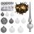 Brad Crăciun artificial articulat cu 150 LED-uri/globuri 120 cm GartenMobel Dekor