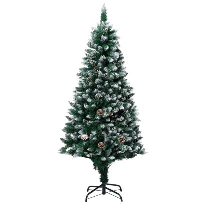 Brad de Crăciun artificial cu conuri și zăpadă albă, 150 cm GartenMobel Dekor