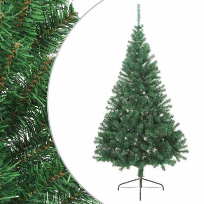 Jumătate pom Crăciun artificial cu suport, verde, 180 cm, PVC GartenMobel Dekor