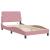 Cadru de pat cu lumini LED, roz, 100x200 cm, catifea GartenMobel Dekor