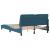 Cadru de pat cu lumini LED, albastru, 140x190 cm, catifea GartenMobel Dekor