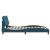 Cadru de pat cu lumini LED, albastru, 140x190 cm, catifea GartenMobel Dekor