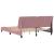 Cadru de pat cu lumini LED, roz, 160x200 cm, catifea GartenMobel Dekor