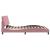 Cadru de pat cu lumini LED, roz, 160x200 cm, catifea GartenMobel Dekor