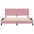 Cadru de pat cu lumini LED, roz, 160x200 cm, catifea GartenMobel Dekor