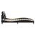 Cadru de pat cu lumini LED negru/alb 140x190 cm piele ecologică GartenMobel Dekor